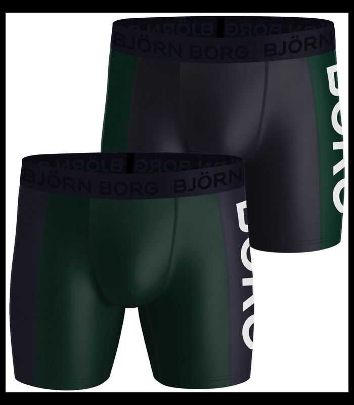 Bjorn Borg Boxers Lot de 2 Bleu Vert image number 0