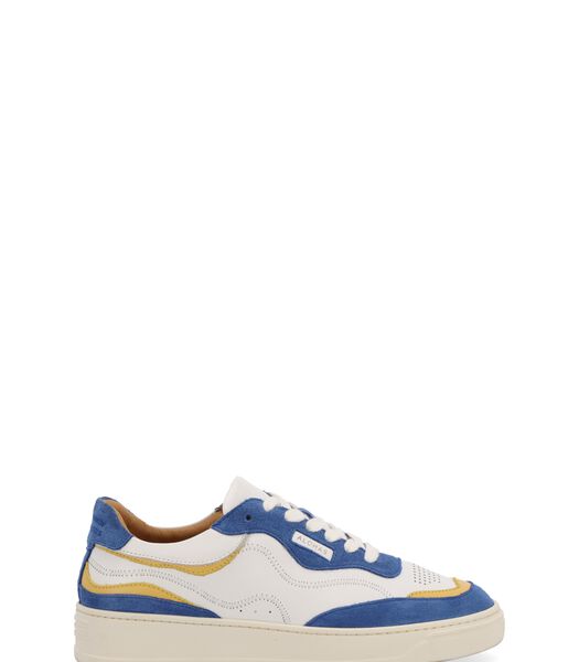 TB.87 - Sneakers wit en blauw leer