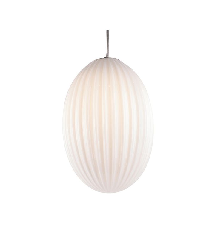 Hanglamp Smart - Ovaal Glas Opaal Wit - Large - 30x44cm image number 0