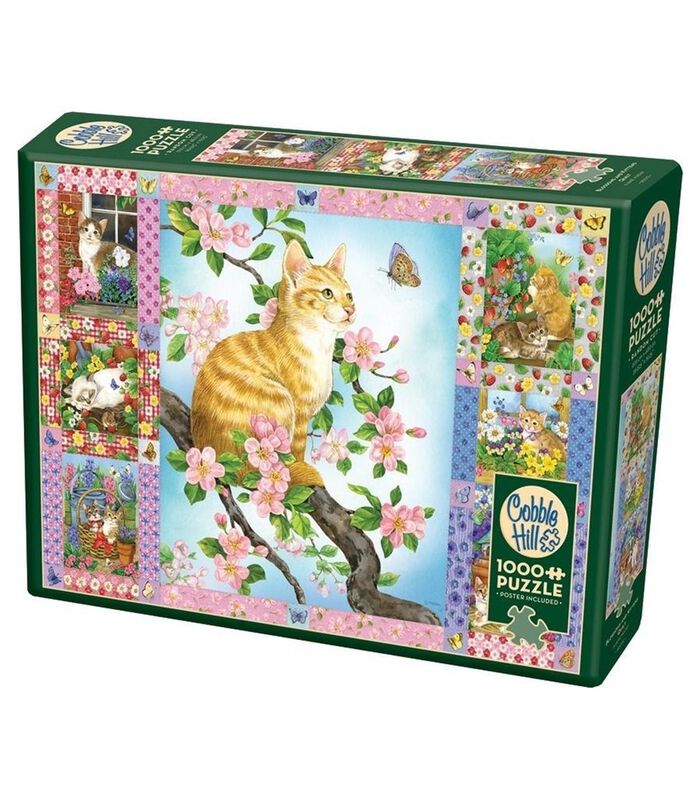 puzzel Blossoms and Kittens Quilt - 1000 stukjes image number 2