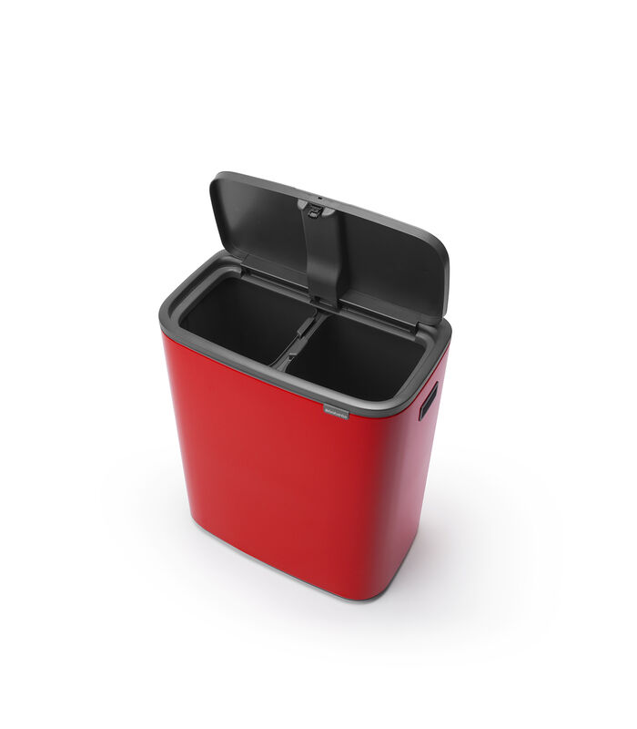 Bo Touch Bin, 2 binnenemmers, 2 x 30L -Passion Red image number 1