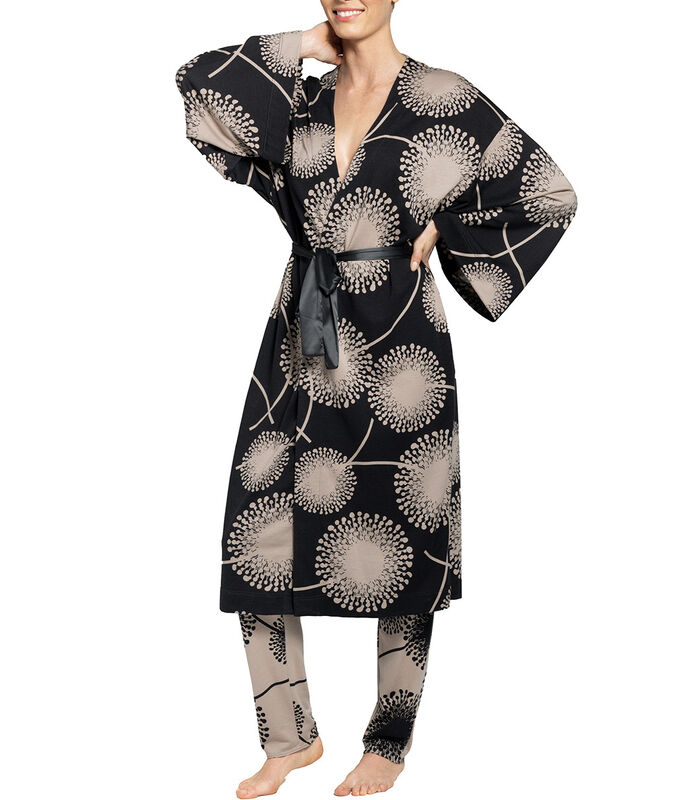 Kimono met lange mouwen en satijnen ceintuur Essence image number 1