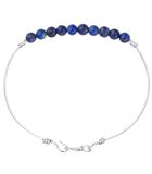 Bracelet Lapis Lazuli sur fil d'argent image number 0