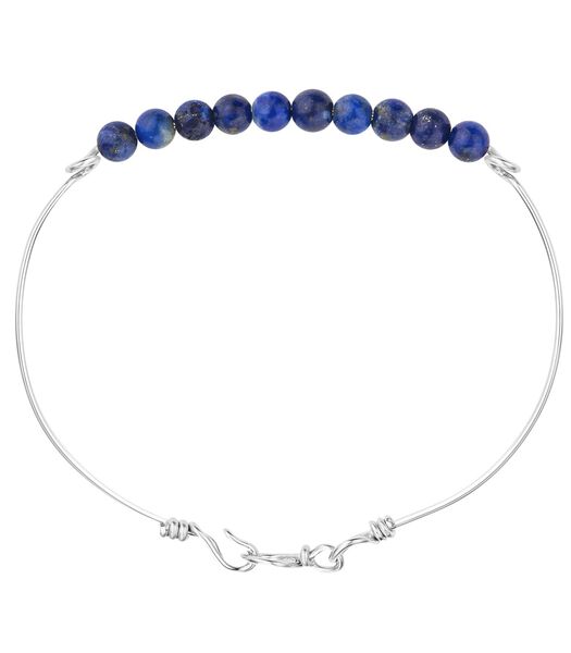 Bracelet Lapis Lazuli sur fil d'argent