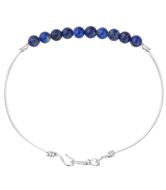 Bracelet Lapis Lazuli sur fil d'argent image number 0