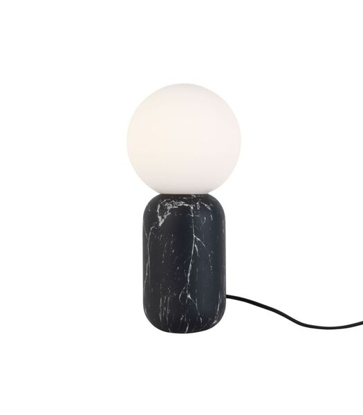 Lampe de table Gala - Impression de marbre noir - Ø15x32cm