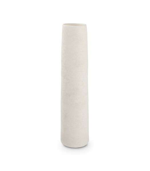 Vase 10xH40cm blanc Cone