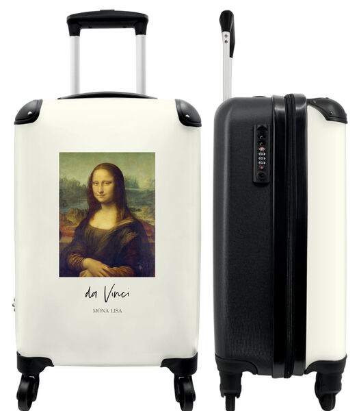 Valise spacieuse avec 4 roues et serrure TSA (Art - Da Vinci - Mona Lisa - Fille)