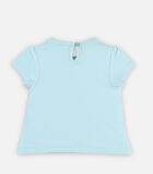 Aqua T-shirt met korte mouwen en giraf image number 1