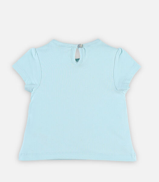 Aqua T-shirt met korte mouwen en giraf