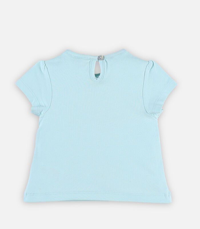 Aqua T-shirt met korte mouwen en giraf image number 1