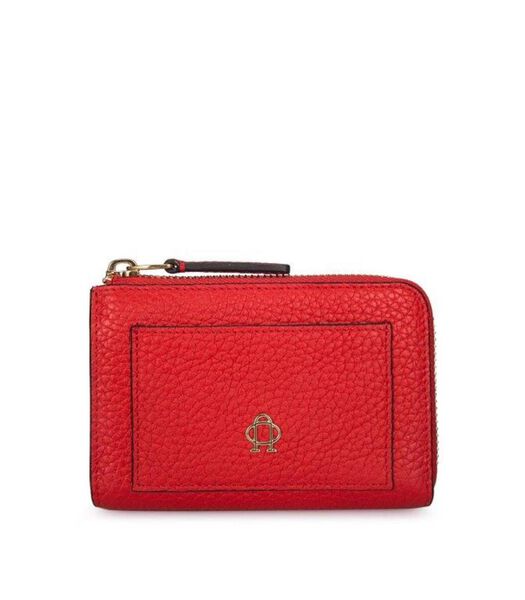 Portefeuille cuir Rosemary rouge