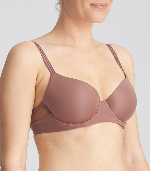 LOUIE Satin Taupe volle cup spacer bh