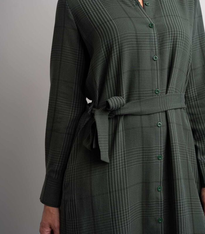 Merel Green Check robe image number 4
