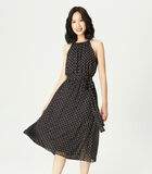 Chiffon -jurk met ketting en polka dot print image number 1