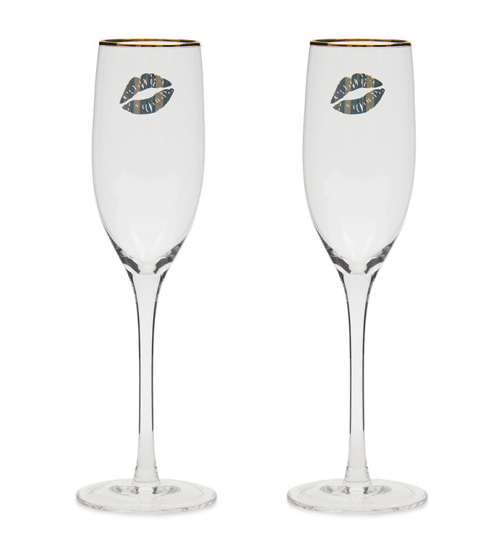 Champagne coupe - Verres à bulles Kisses From RM - Transparent - 2 Pièces image number 0
