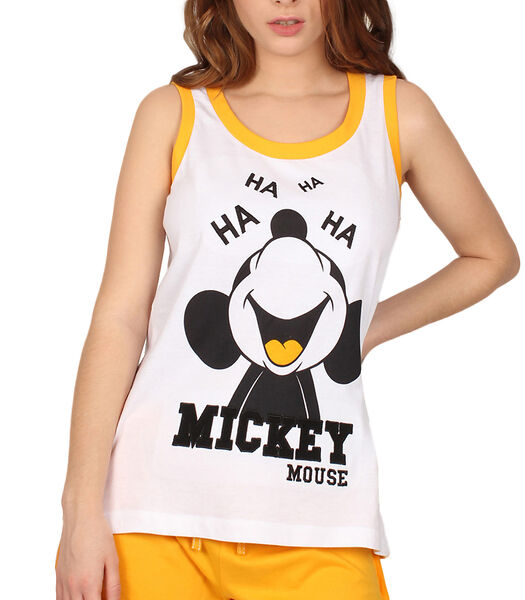 Pyjama débardeur short Mickey Eyes Disney blanc