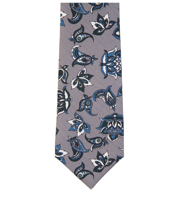 Cravate à motifs cachemires en soie image number 1