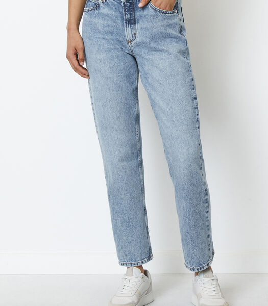 Jeans model LINDE straight mid waist cropped