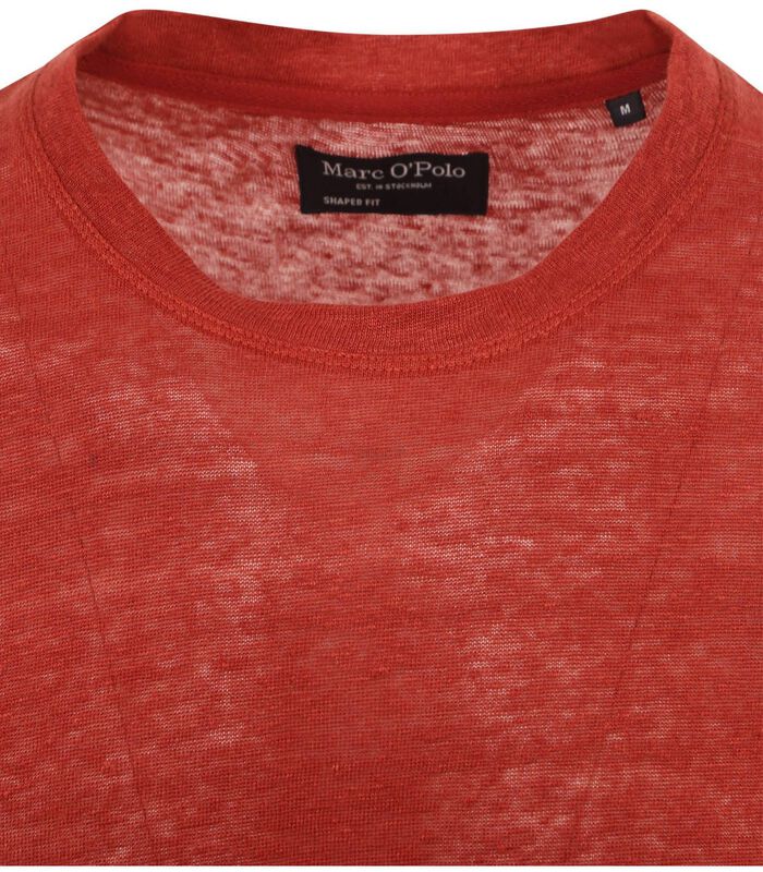 T-Shirt Linnen Rood image number 1