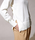 Pull col montant en coton et soie image number 3