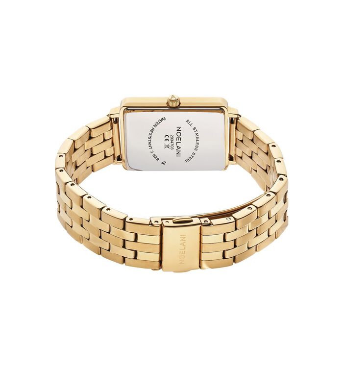 Quartz horloge voor dames, roestvrij staal IP goud image number 1