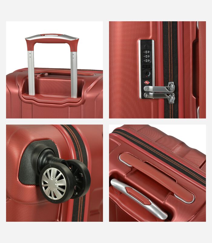 X-TEC Handbagage Koffer 4 Wielen Rood image number 4