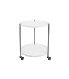 Side table Thrill - Staal Nikkel, Wit - 42,5x52cm image number 0