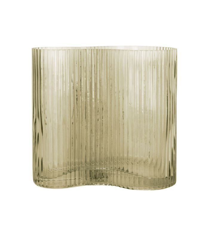 Vase Allure Wave - Vert mousse - 12x18cm image number 2