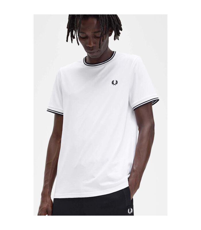 Fred Perry Basis Wit T-Shirt image number 4
