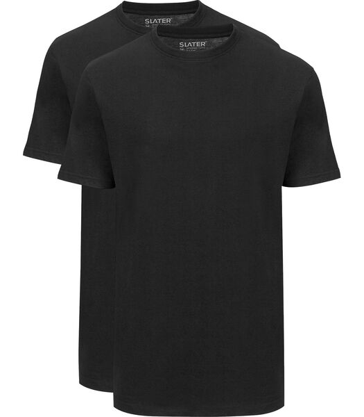 Slater 2-pack American T-shirt Zwart