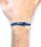Blauwe Noir Padstow Zilveren En Touw Armband image number 1