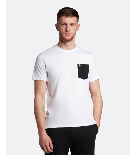T-shirt met contrasterende zakken