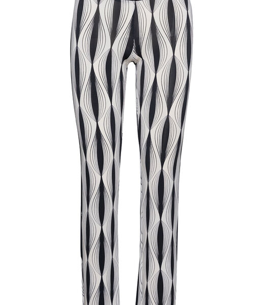 Pantalon stretch noir et blanc