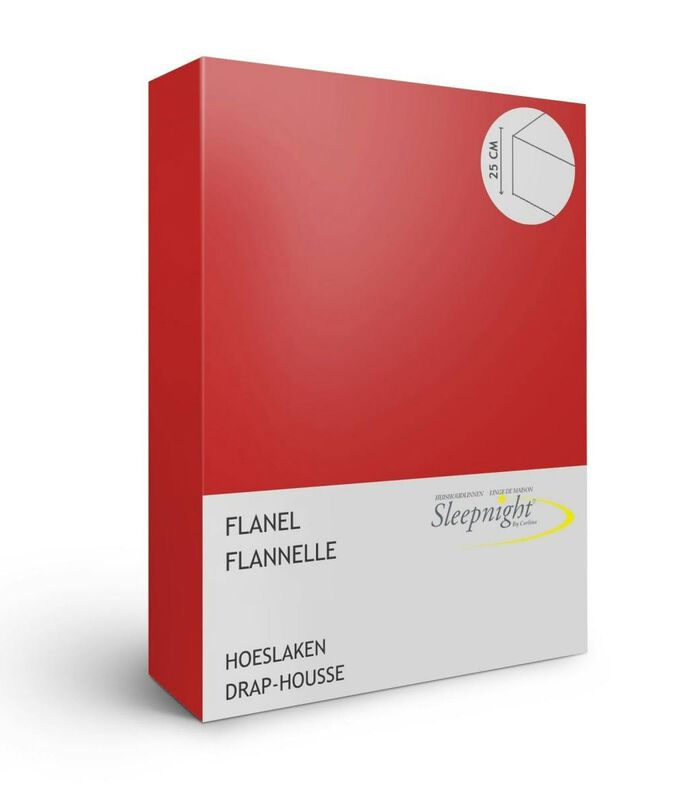 Drap-housse rouge flanelle image number 0