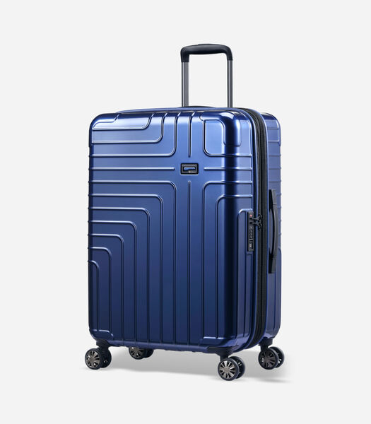 Helios Expandable Middelgrote Koffer 4 Wielen Blauw