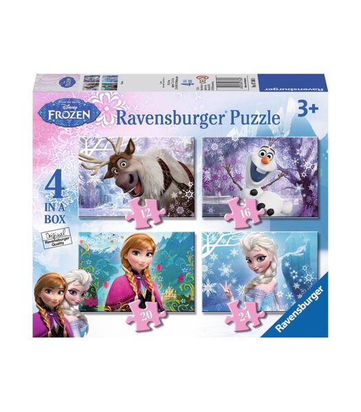 4-in-1 puzzel Disney Frozen - 12+16+20+24 stukjes