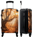 Handbagage Koffer met 4 wielen en TSA slot (Bomen - Zon - Herfst - Bos) image number 0