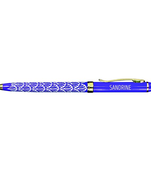 Fijne pen in gelakt metaal violet - Sandrine