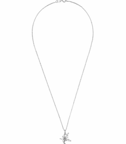 Ketting met hanger voor dames, sterling zilver 925 | elf kubieke zirkonia (synth.)