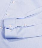 Strijkvrij Overhemd - Lichtblauw - Slim Fit - Jacquard Katoen - Lange Mouw - Heren image number 3