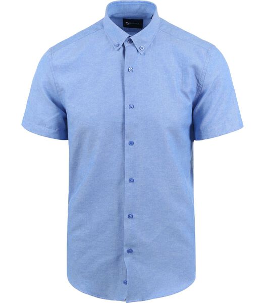 Short Sleeve Overhemd Blauw