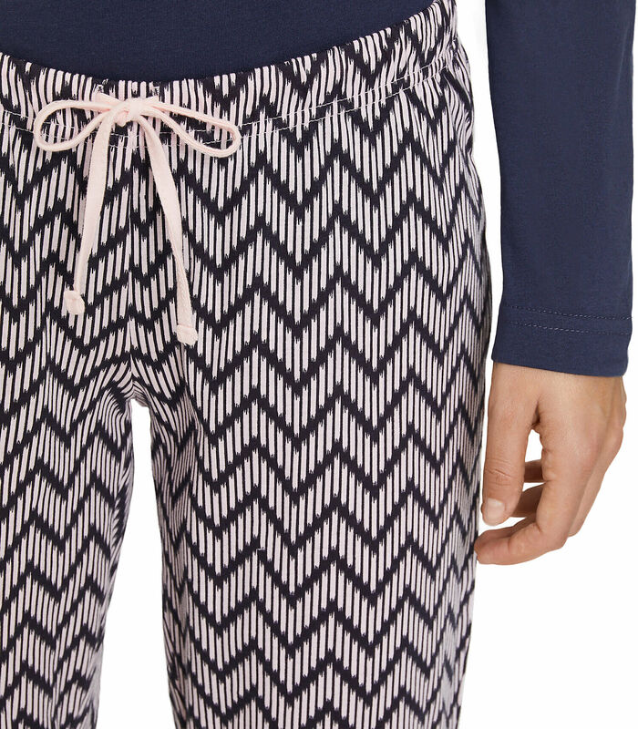 Pyjama indoor outfit broek top lange mouwen MetM image number 4