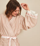 Homewear korte Kimono katoensatijn image number 1