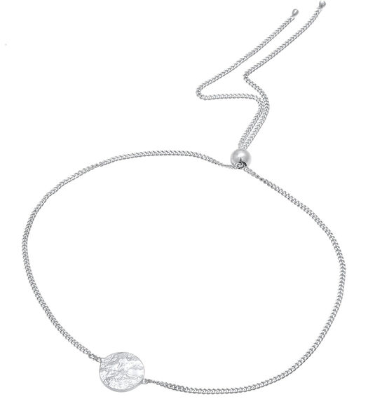 Bracelet Pour Dame Plaquette Boule Structurée En 925/1000 Argent Massif