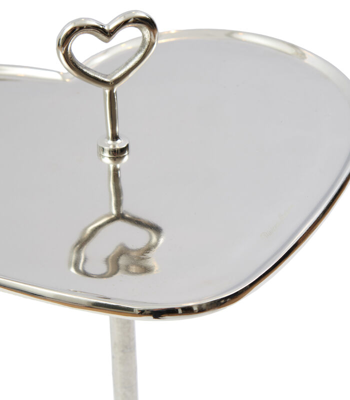 Bijzettafel Verstelbaar - Lovely Heart Adjustable End Table - Zilver image number 3