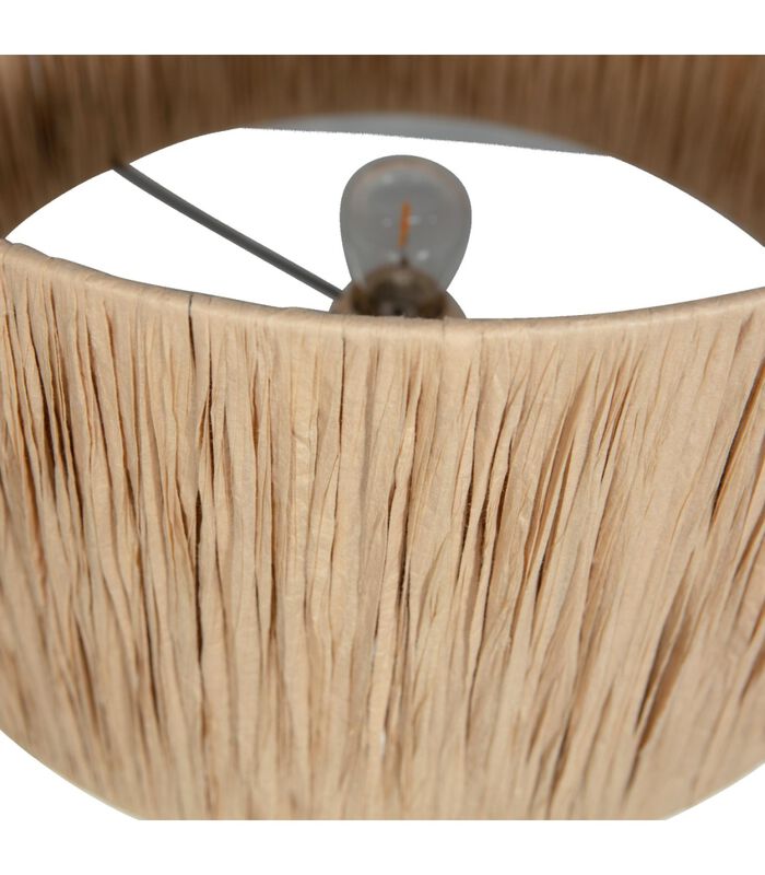 Table de Lampe - Métal/Raffia - Naturel - 63x40x40 - Pointed image number 1