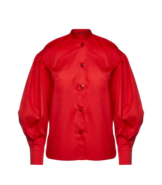 Chemise rouge à manches évêque