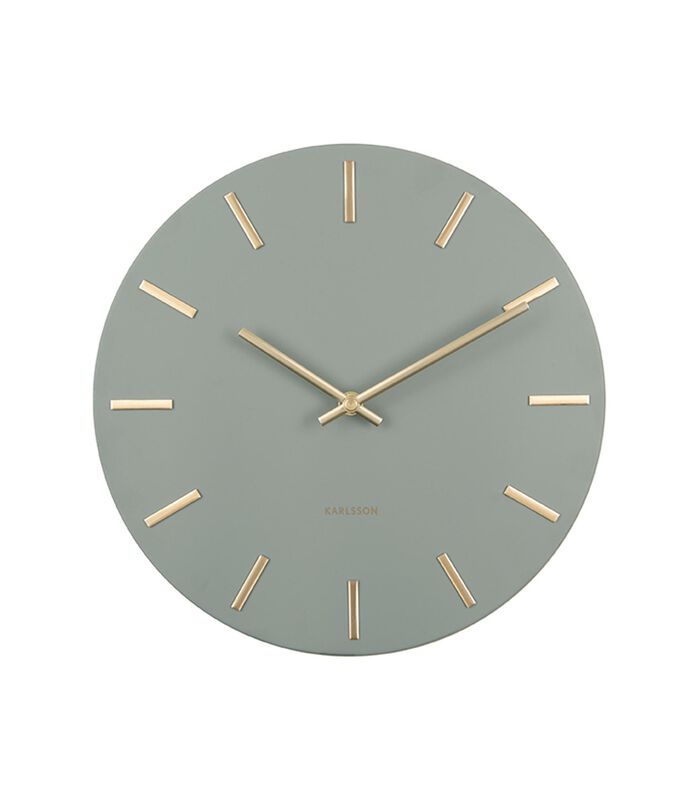 Horloge Murale Charm - Vert/D'or - Ø30cm image number 0