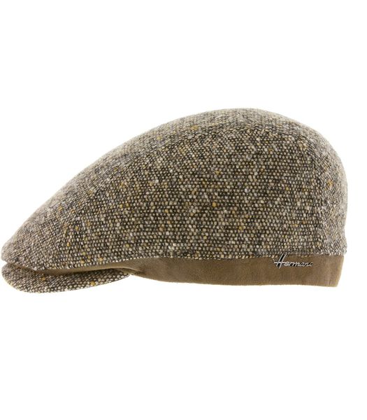 GRASBERG Casquette plate tweed chiné